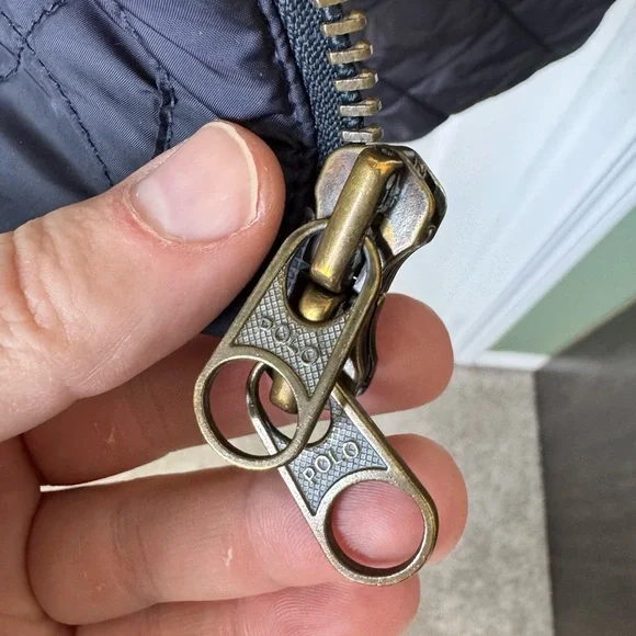 Vintage Polo Ralph Lauren The Beaton Quilted Vest Size Medium Navy Blue - Picture 9 of 16